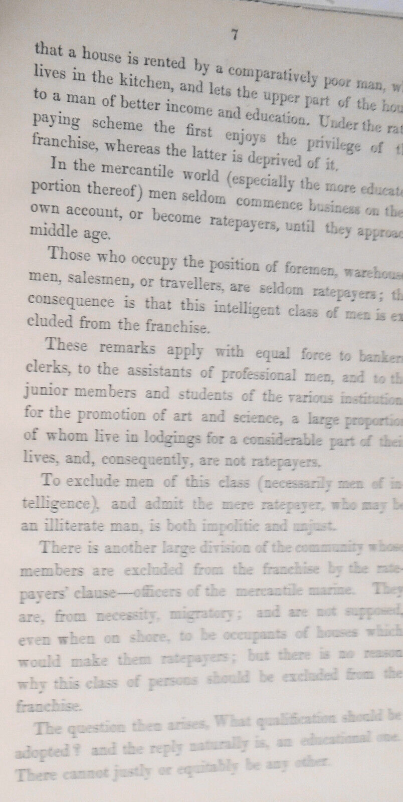 [Voting Rights] 1859 Pimlico on the franchise. What it should be