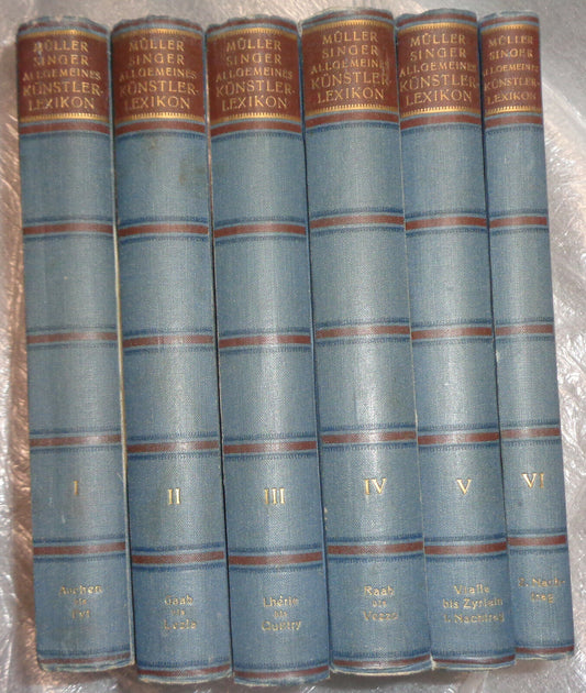 Allgemeines Kunstler-Lexikon - 6 Volumes set 1922 - Muller / Singer.