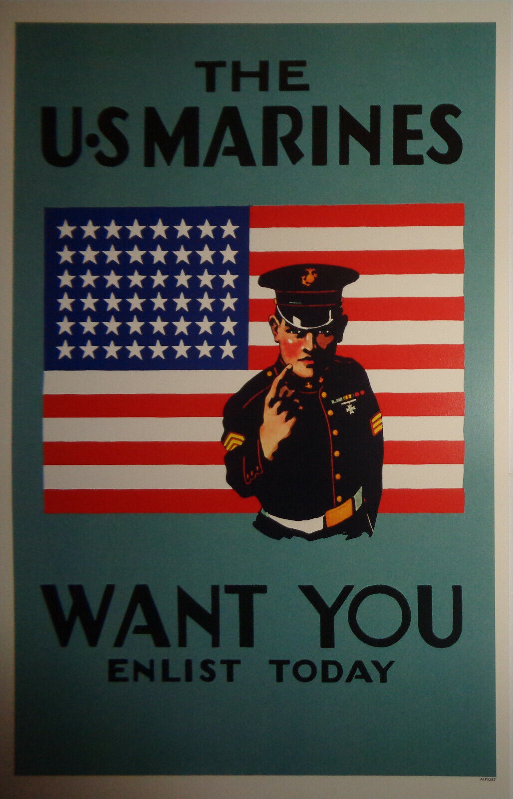 The US Marines Want You - Enlist Today  Poster