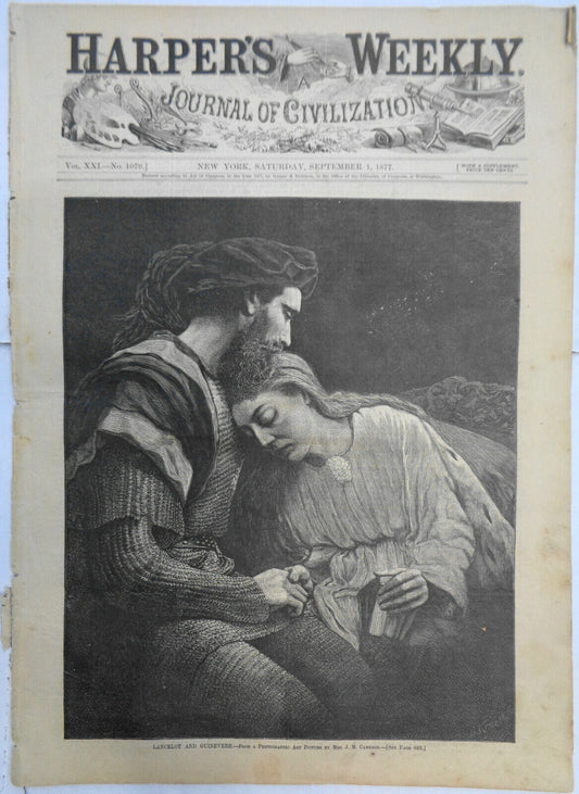 Harper's Weekly - Sept 1, 1877  - The Smallbreed (Black) Family at Seashore; etc