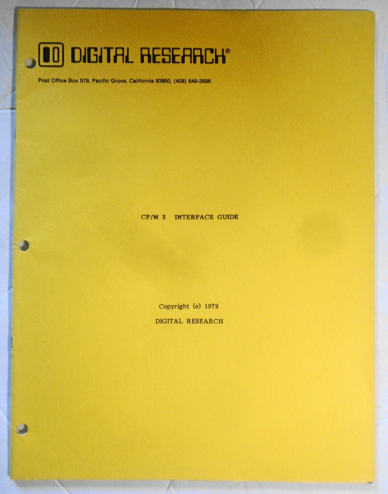 CP/M 2 Interface Guide, by Digital Research, 1979.