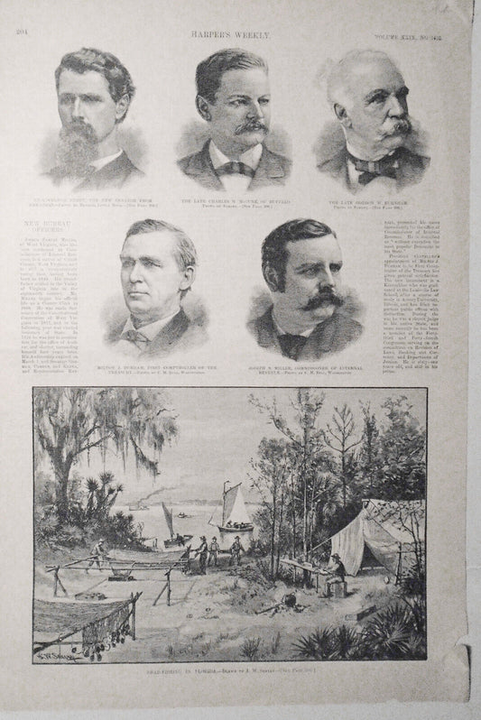 Shad-fishing In Florida  Harper's Weekly  - March 28, 1885