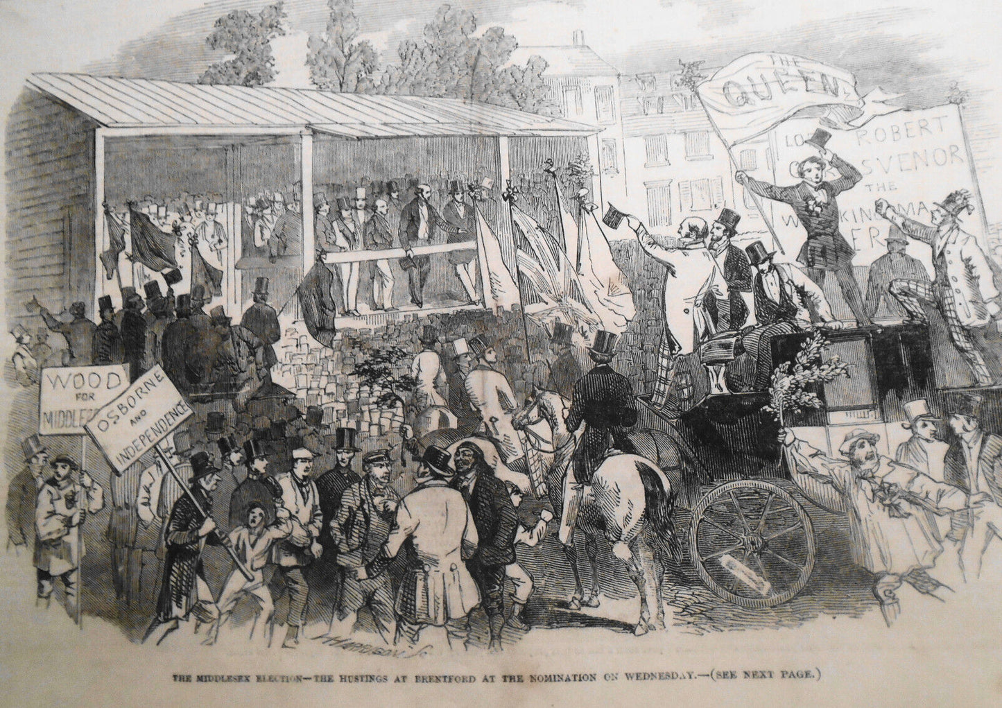 The Illustrated London News August 7, 1847. Middlesex elections; Oyster dredging