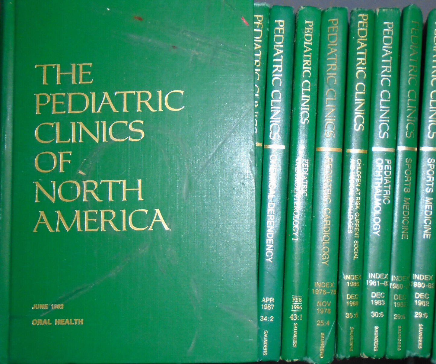 Pediatric Clinics of North America - 41 Hardcover books lot. 1979-1996