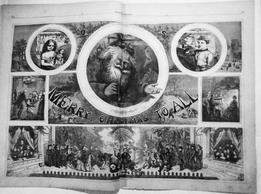 Merry Christmas To All by Nast in Harper's Weekly, 12/30/1865 --  Complete issue