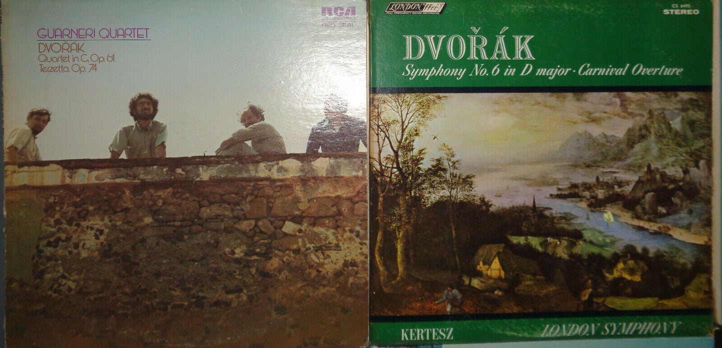 12 Dvorak LPs: Prague Neumann (2) Kubelik (2) Toscanini (2) Kertesz Rostropovich