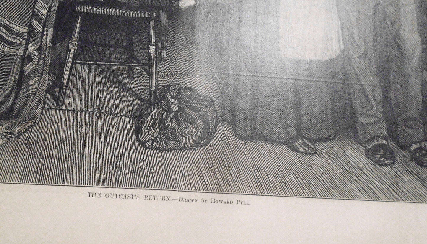 The Outcast's Return, by Howard Pyle - original  - Harper's Weekly Jan 10, 1880