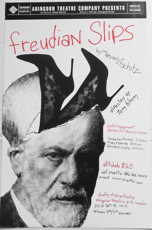 Freudian Slips - 2009 Poster, Dorothy Strelsin Theatre, NYC - Abingdon Company