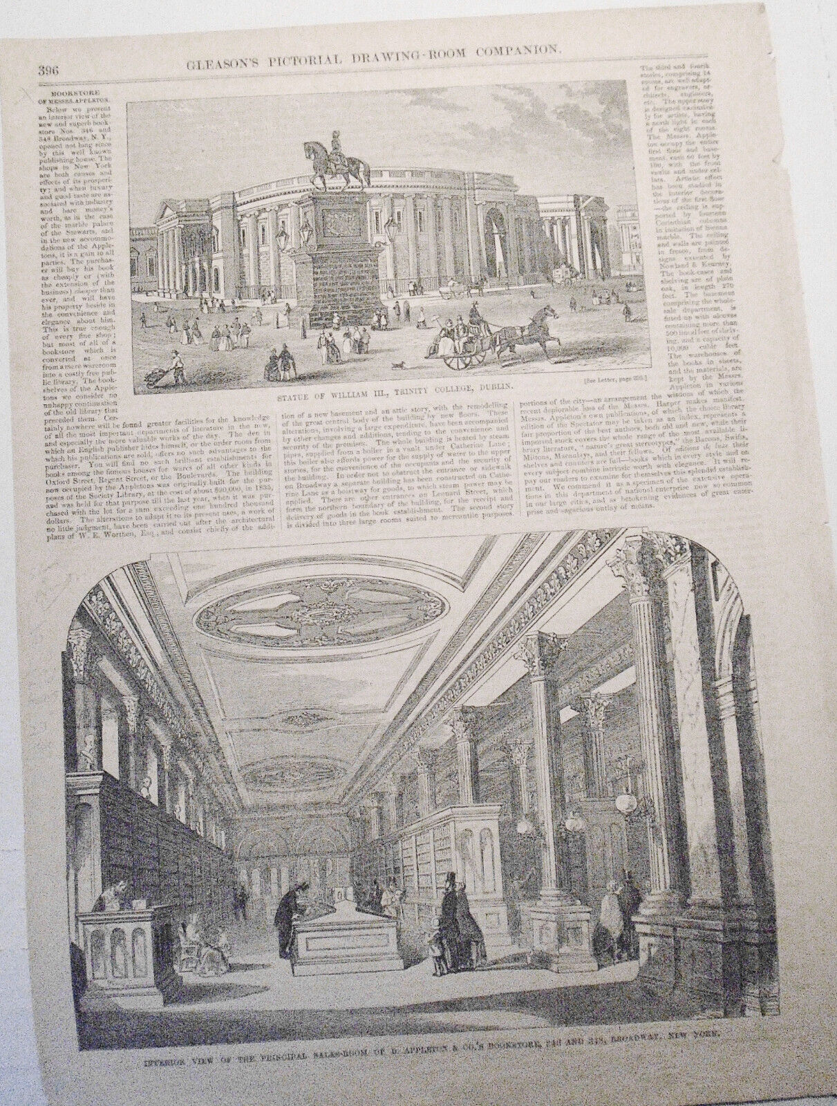 1854 Sales-room Of D. Appleton & Co.'s Bookstore -- Gleason's Pictorial