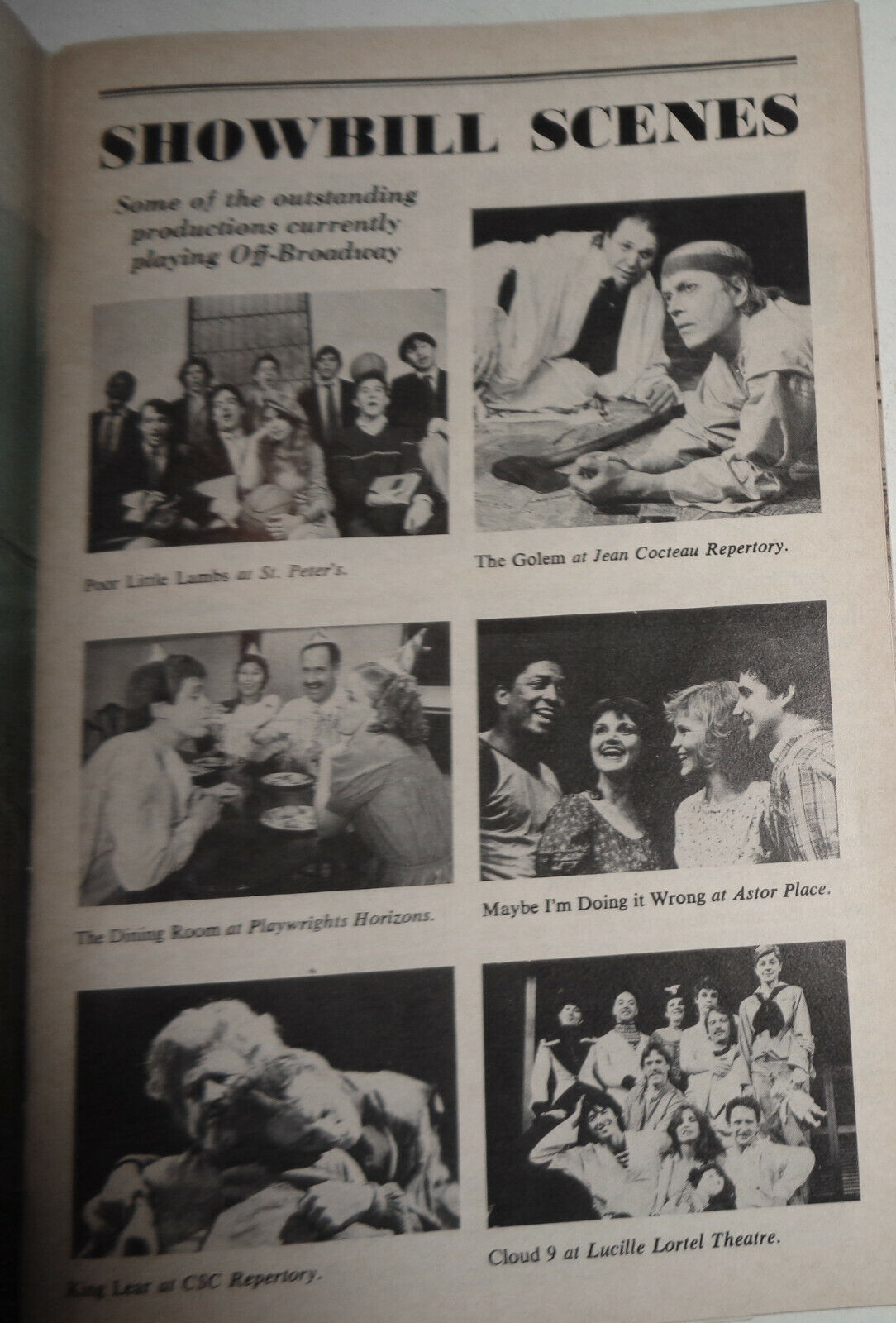 GARDENIA by John Guare - SHOWBILL - APRIL 13-MAY 23, 1982 MANHATTAN THEATRE CLUB