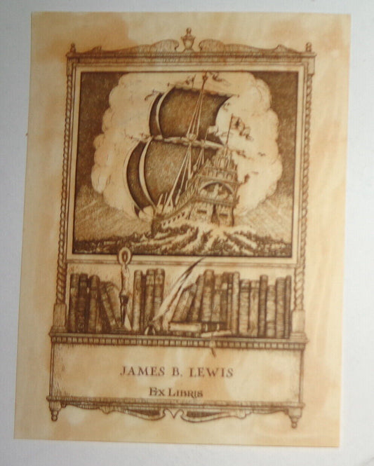 James B. Lewis Ex Libris Bookplate