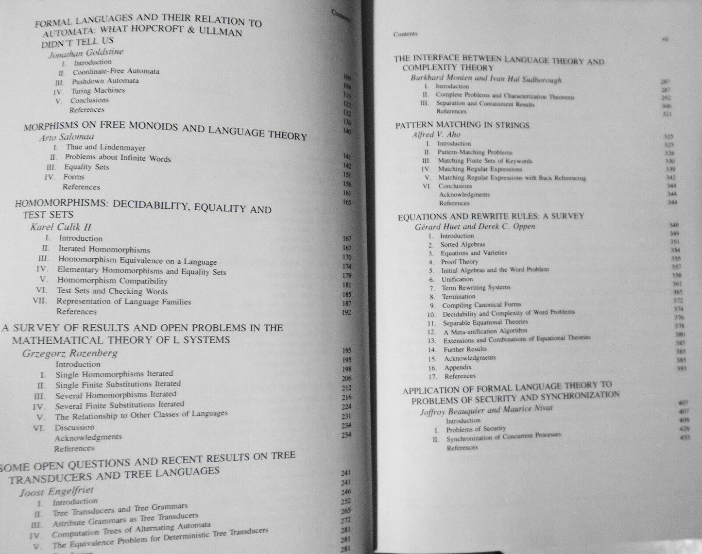 Formal Language Theory : Perspectives and Open Problems. By Ronald Book. 1980 HC