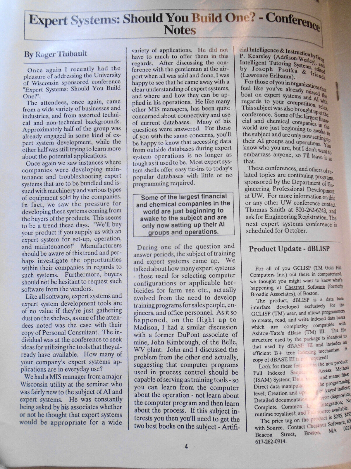 AI Today June 1988. Artificial intelligence, expert systems, natural language...