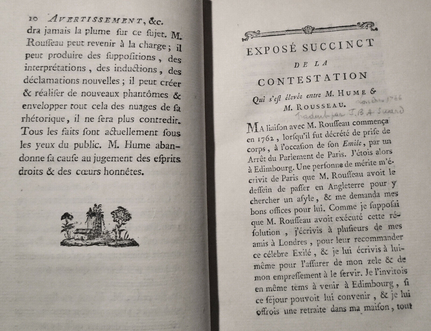 1782 Supplement Collection Des Oeuvres De Jean Jacques Rousseau, Tome Quatrieme