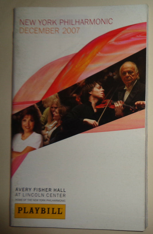 NEW YEAR'S EVE - NY PHILHARMONIC PLAYBILL DEC, 2007 - LORIN MAAZEL, JOSHUA BELL