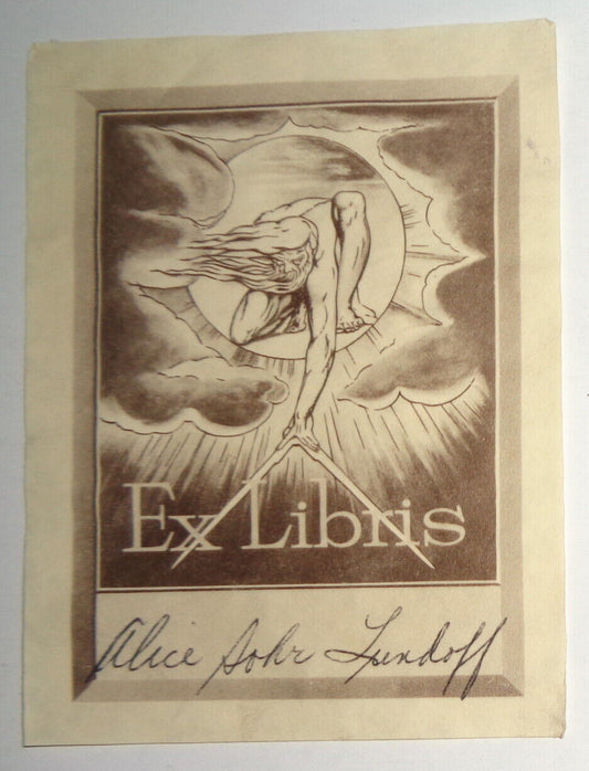 Alice Sohr Lundoff - Ex Libris Bookplate