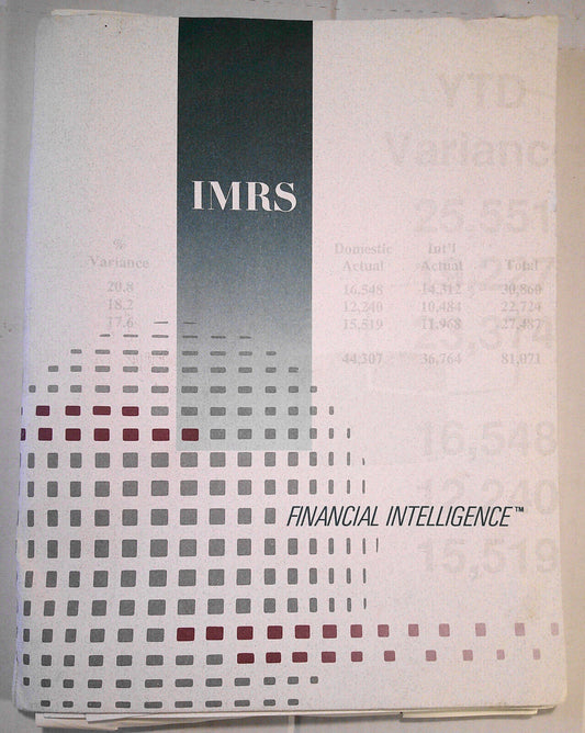 IMRS Financial Intelligence Software, Promotional literature & 1990 Press kit.