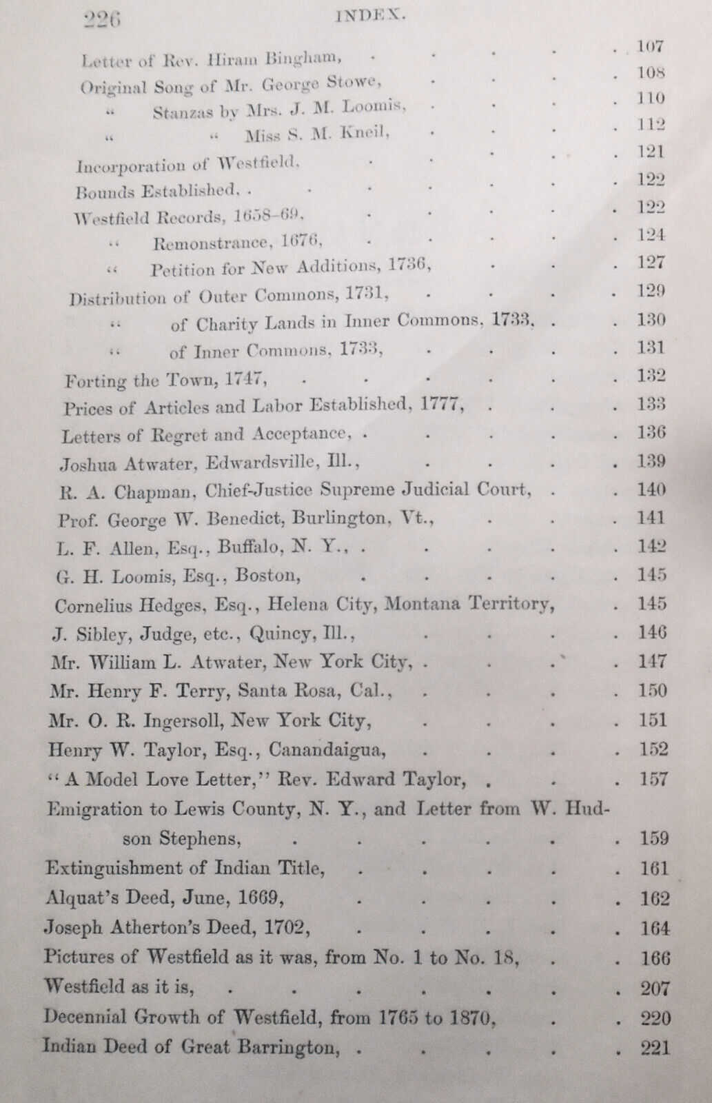 1870 The Westfield Jubilee... 200th Anniversary - by William G. Bates **SIGNED**