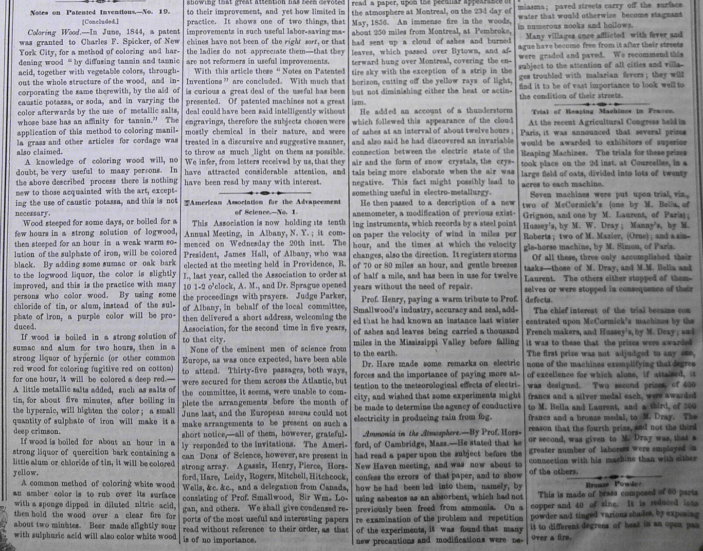 Scientific American, August 30, 1856. Michael Faraday on Silvering Glass; etc
