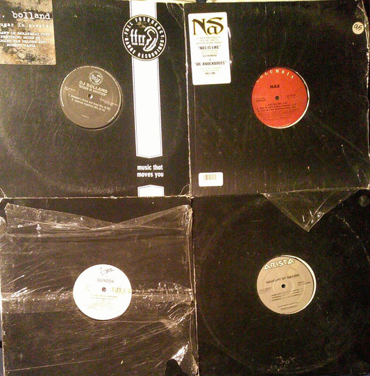 4 Rap / Hip hop vinyl records:  NAS, C. J. Bolland, Quindon, Naughty By Nature