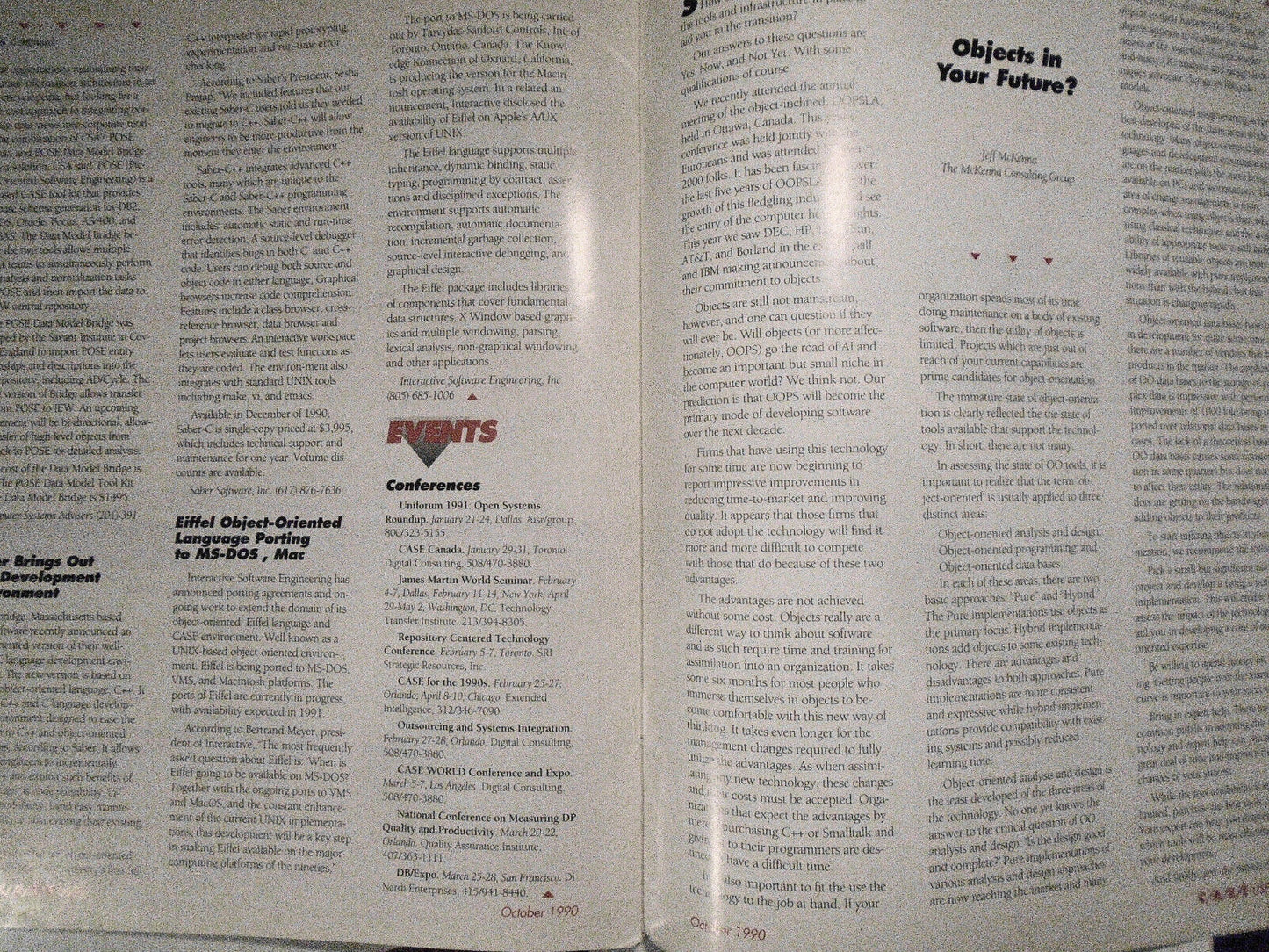 CASE User, October 1990 - Newsletter for Software Practitioners