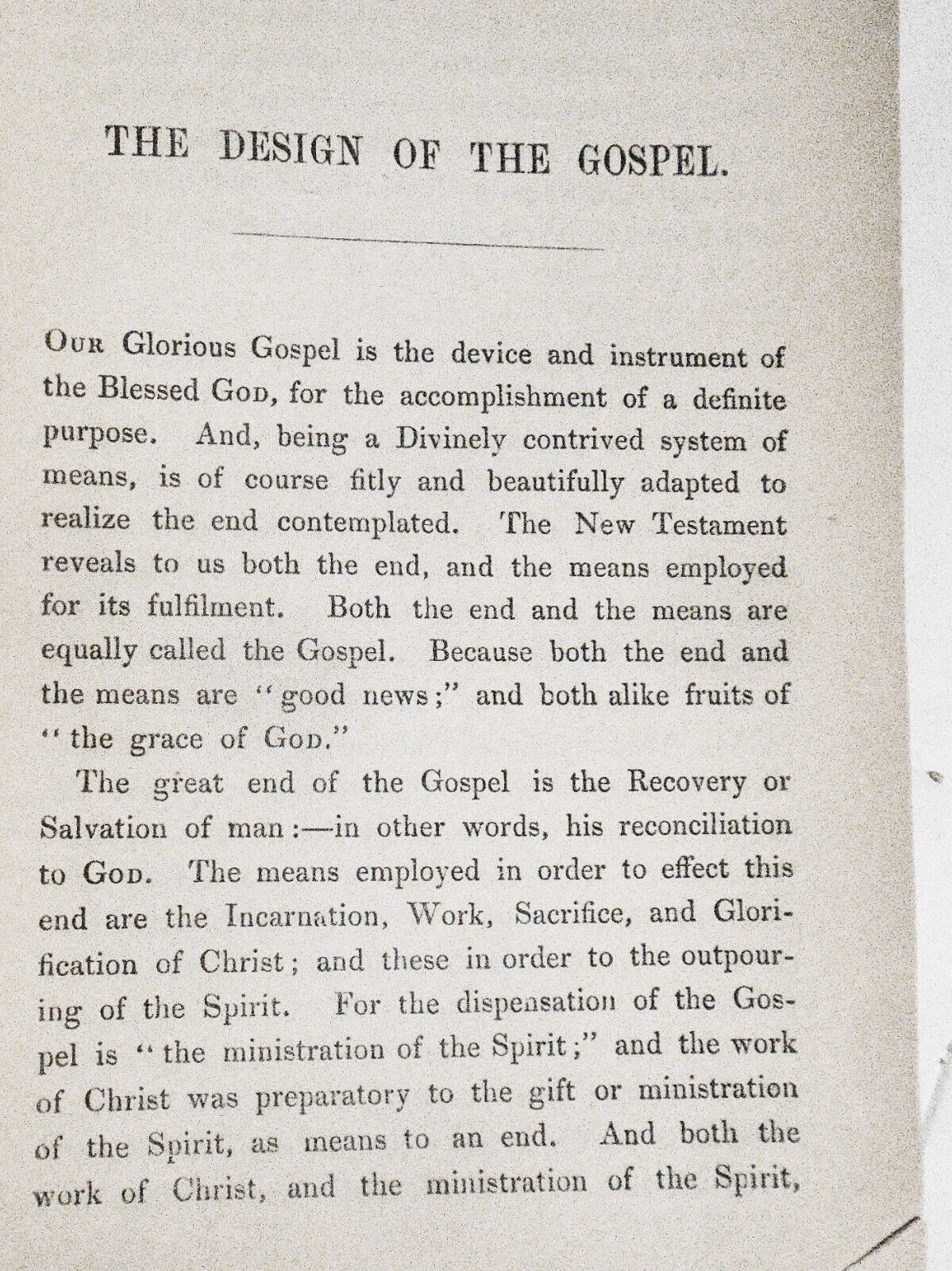 1846 The design of the Gospel... by John Pulsford