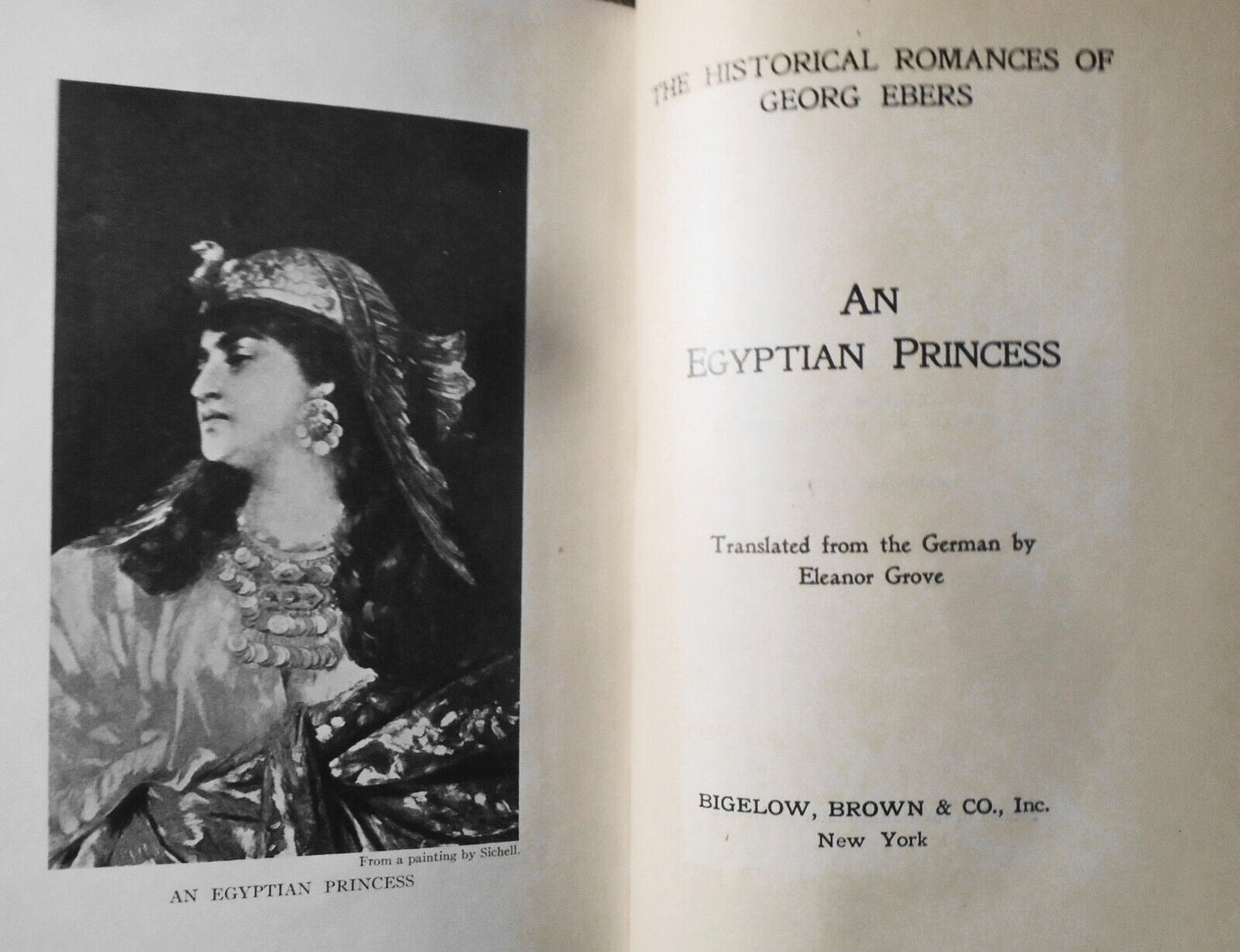 D. W. Griffith SIGNED book - An Egyptian Princess, by George Ebers