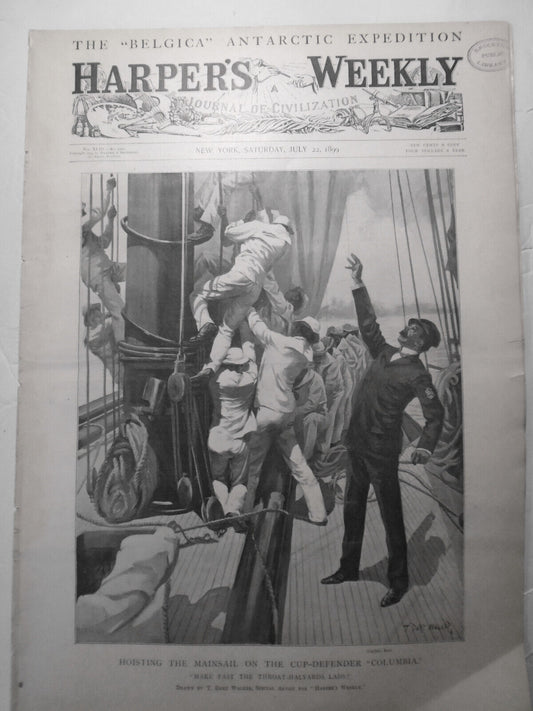 Harper's Weekly July 22, 1899 - Belgica Antartic Expedition; Golf; America's Cup