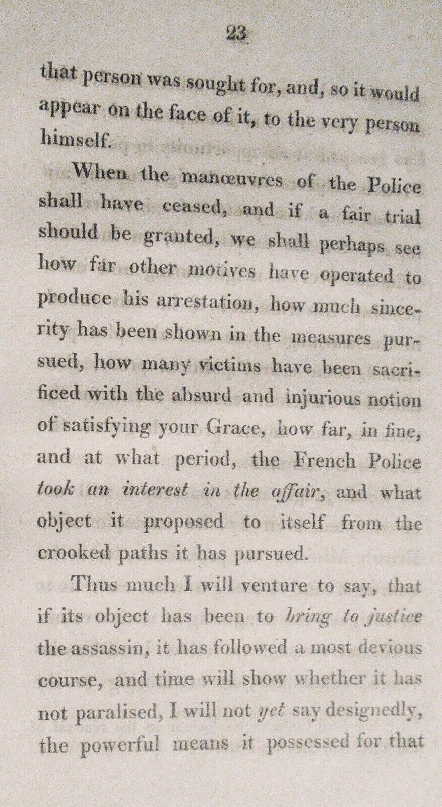 1818 A letter to Duke of Wellington on the arrest of M. Marinet - Lord Kinnaird