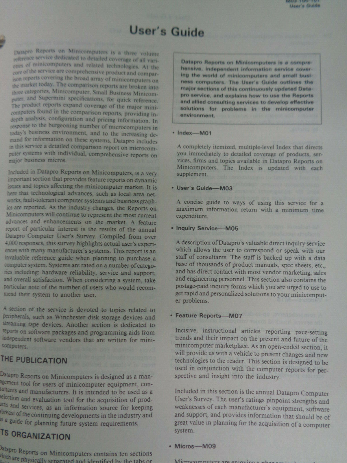 Datapro reports on minicomputers. 1985 by Datapro Research Corporation. Fine