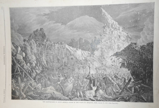 The Earthquakes In South America -- Scene In ... Peru - Harper's Weekly 1868