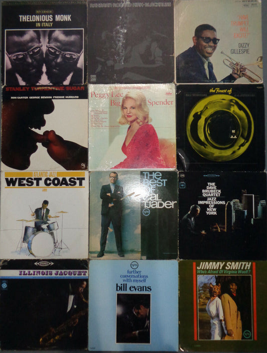 12 Jazz LPs - Monk, Rashaan Roland Kirk, Dizzy, Illinois Jacquet, Kai Winding...