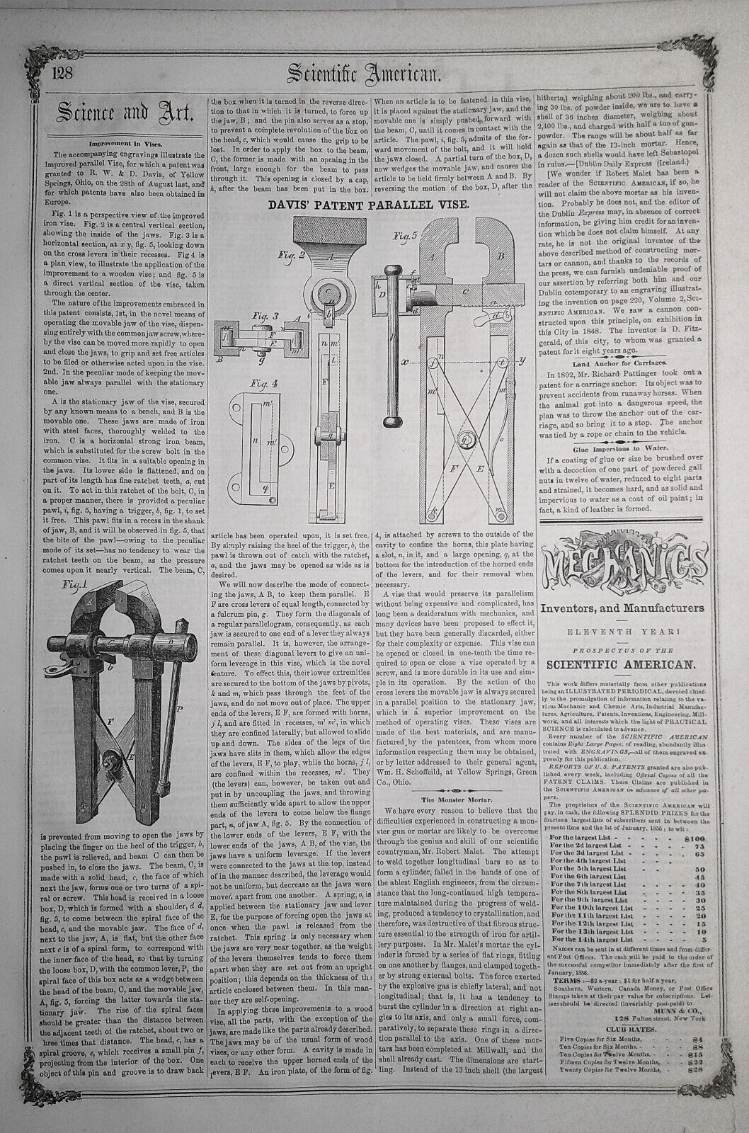 Scientific American, December 29, 1855. Franklin's great discovery; etc