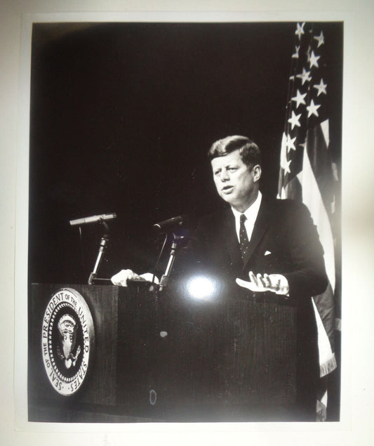 1962 President John F Kennedy - State Department Auditorium - JFK Library Photo