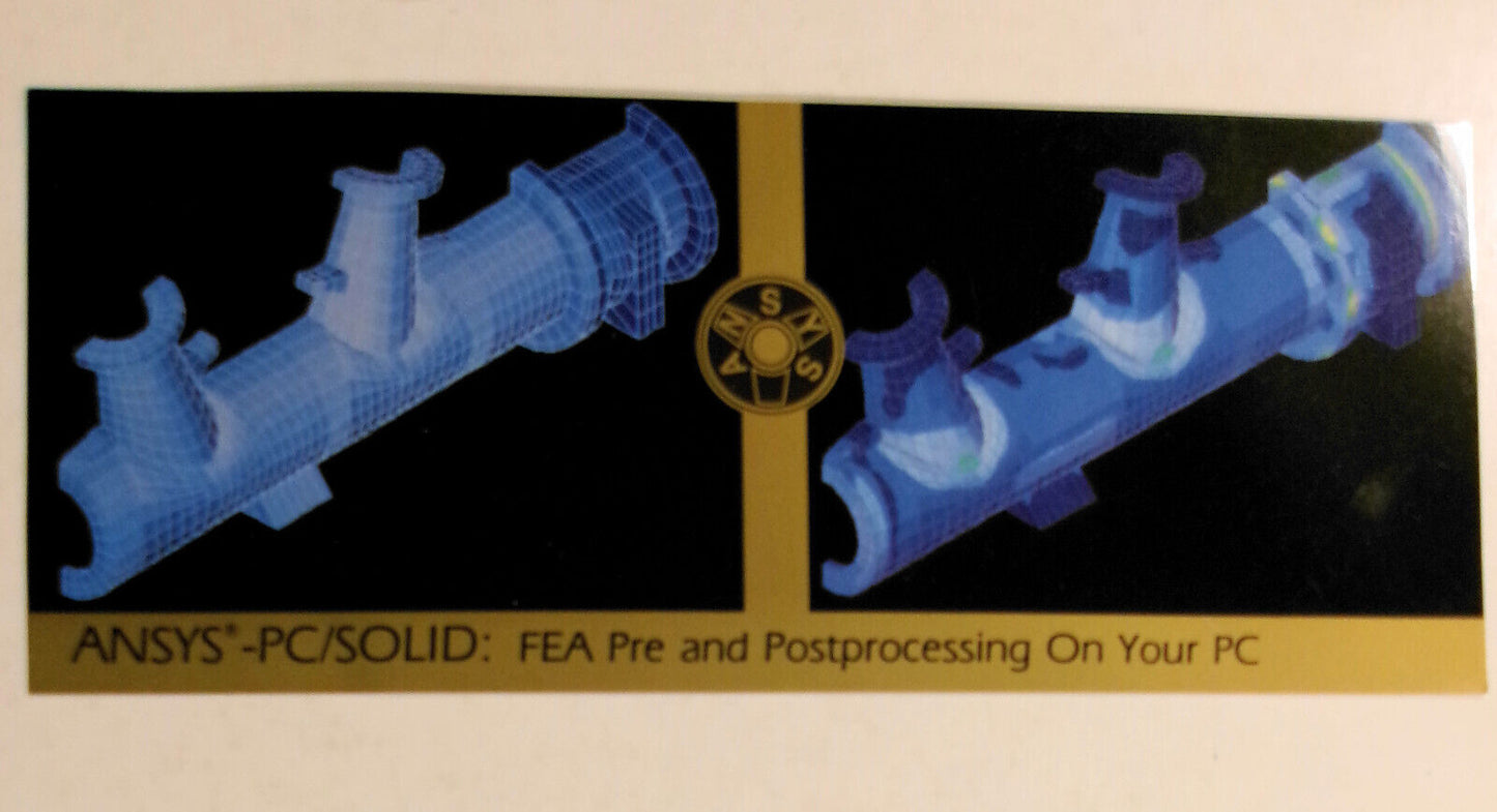 ANYSYS-PC Finite Element Analysis software Promo literature folder 1989.