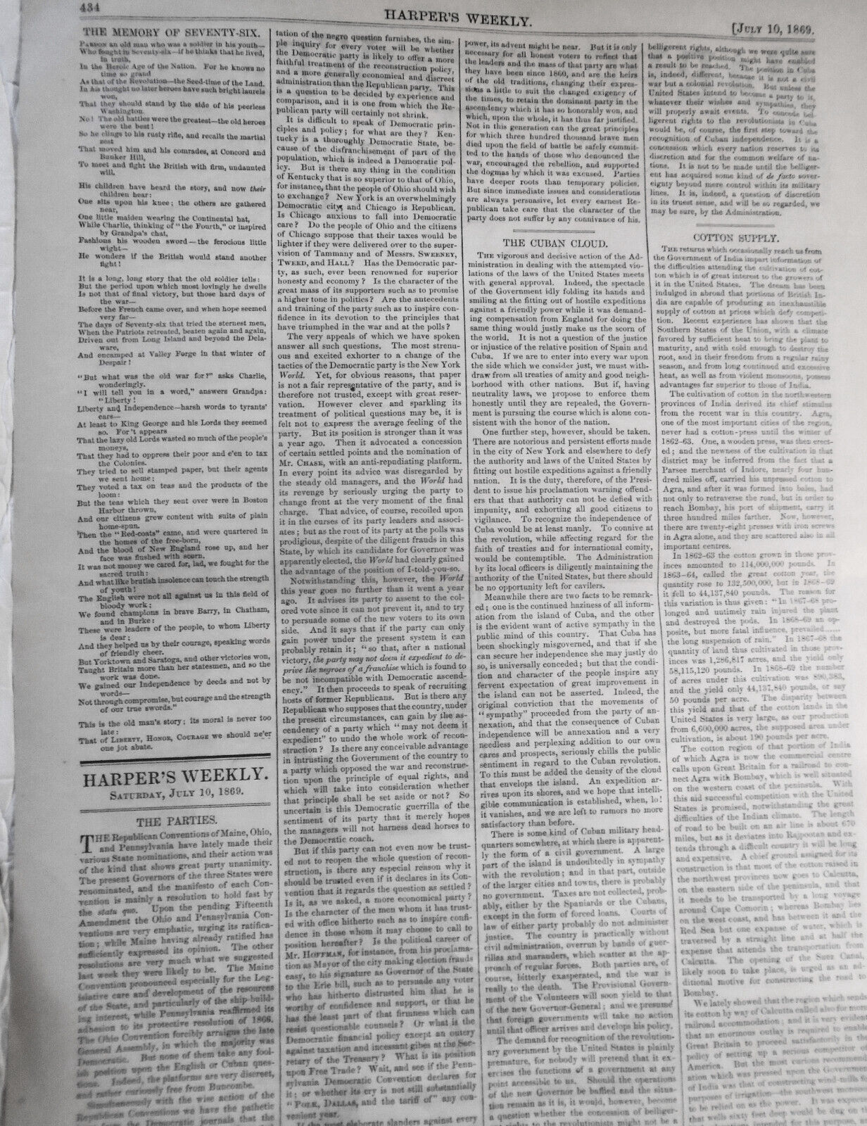 The Summit of Mount Washington by Winslow Homer in Harper's Weekly July 10, 1869