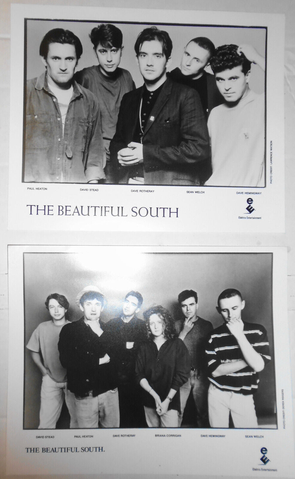 The Beautiful South - 2 Press photos lot. 1988-90. British rock group