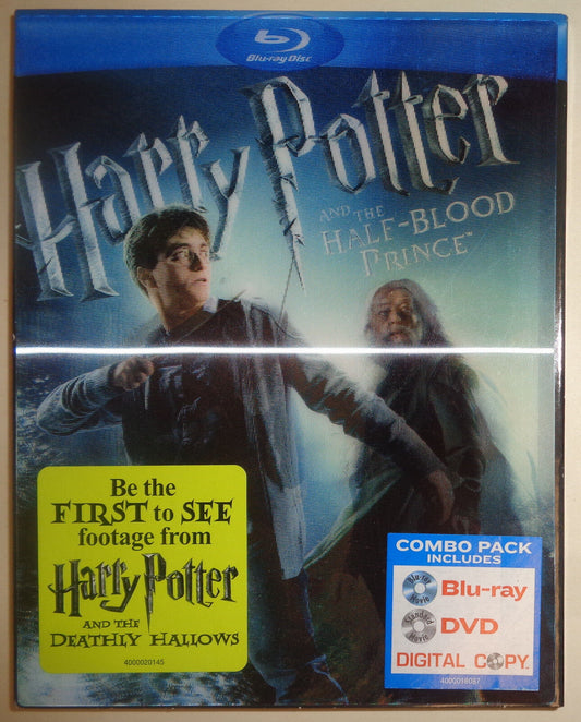 Harry Potter & The Half-Blood Prince Blu-Ray & DVD Combo, Lenticular Sleeve NEW