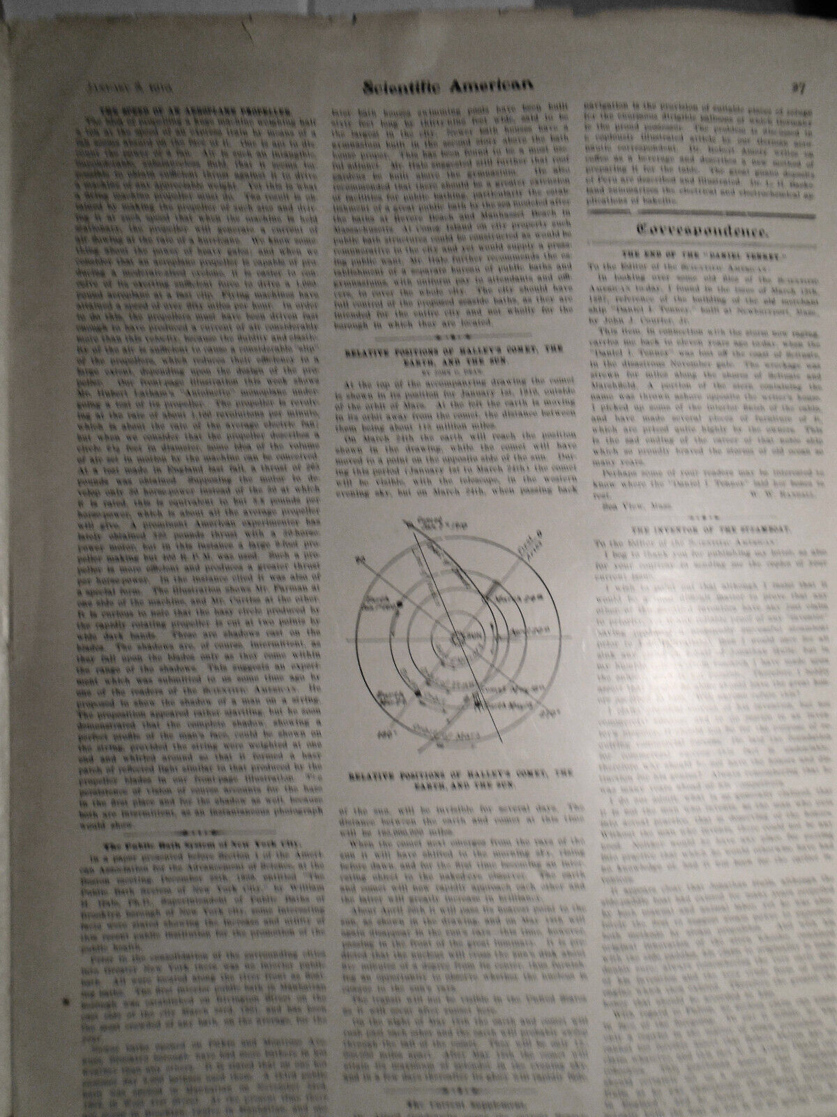 Scientific American January 8, 1910 - Complete Original Issue.