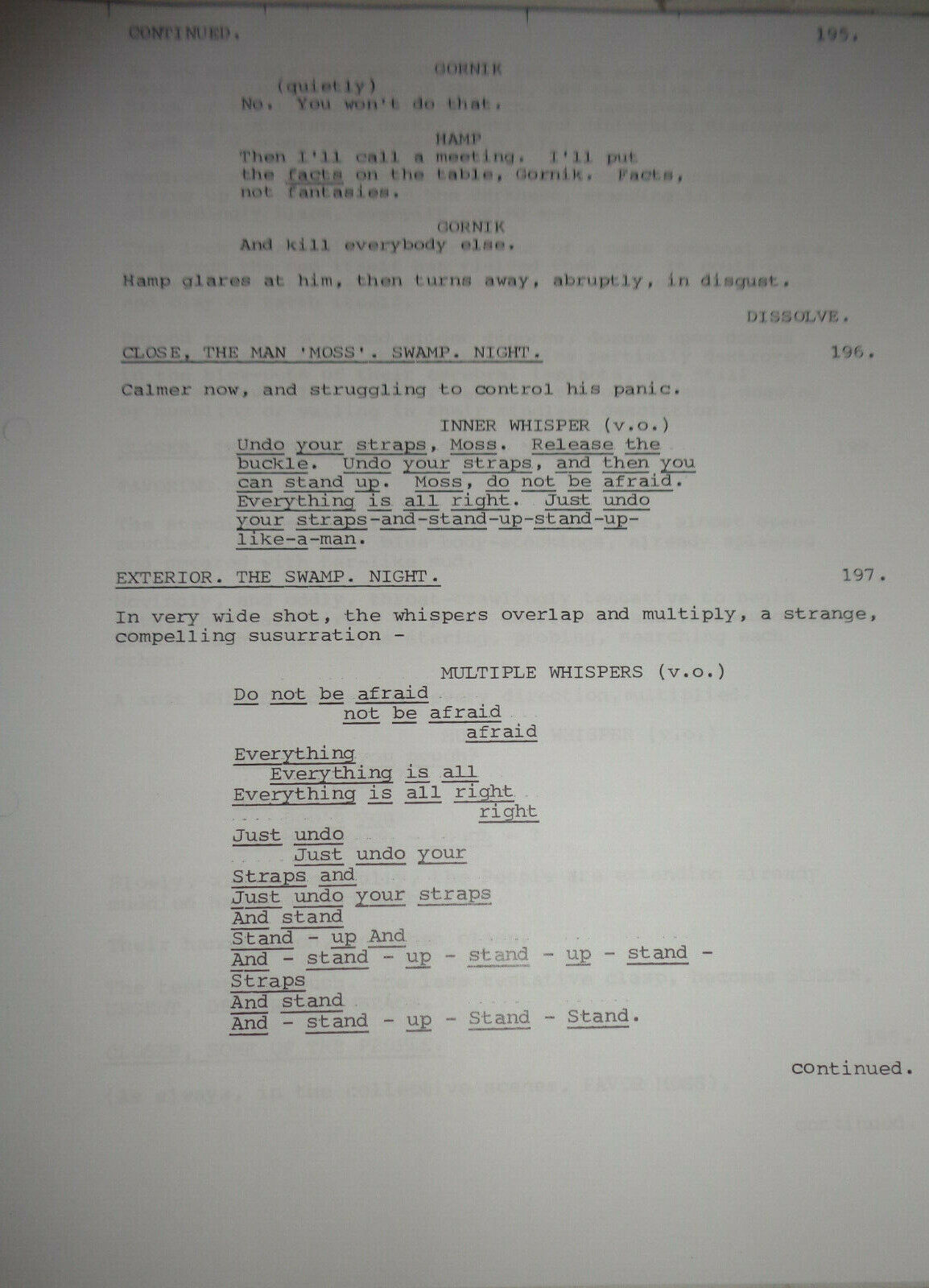 Dennis Potter - CRADLE SONG - Screenplay - 1982 - Original unpublished script