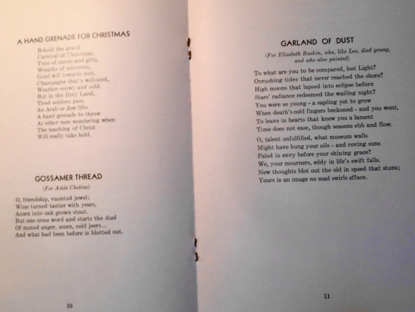 A Hand Grenade For Christmas And Other Poems - [signed] - by Alex Jackinson 1948