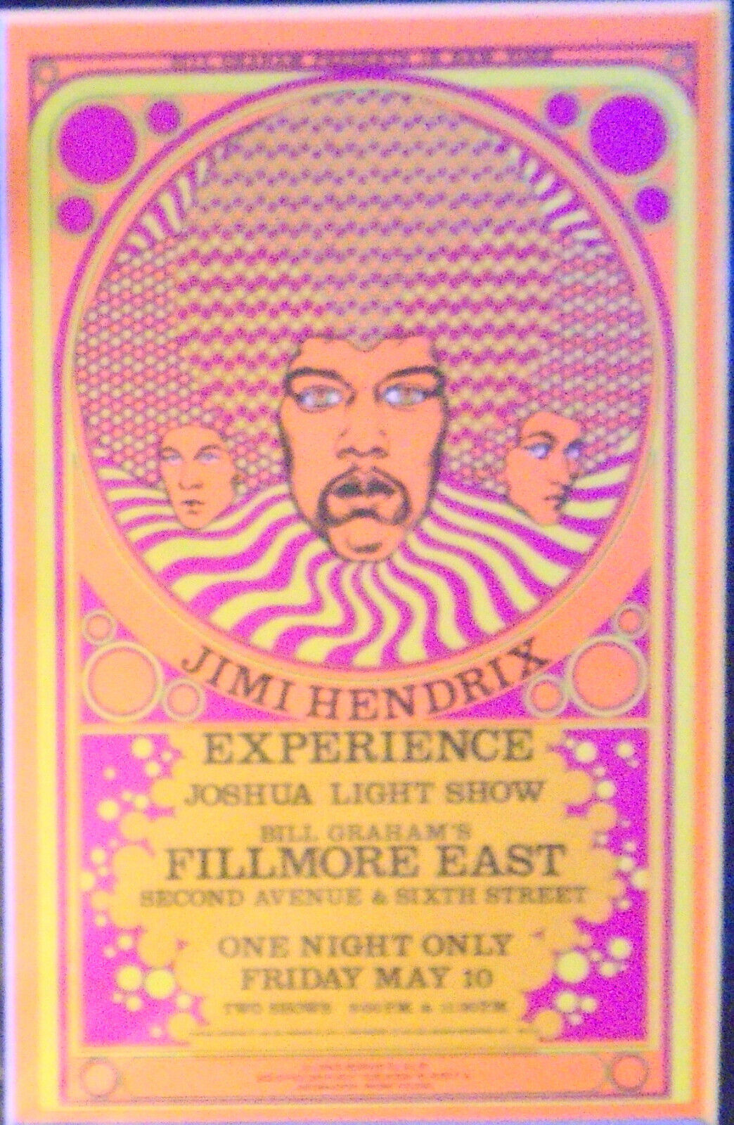 Jimi Hendrix Experience at Fillmore East Limited edition card; art by David Byrd