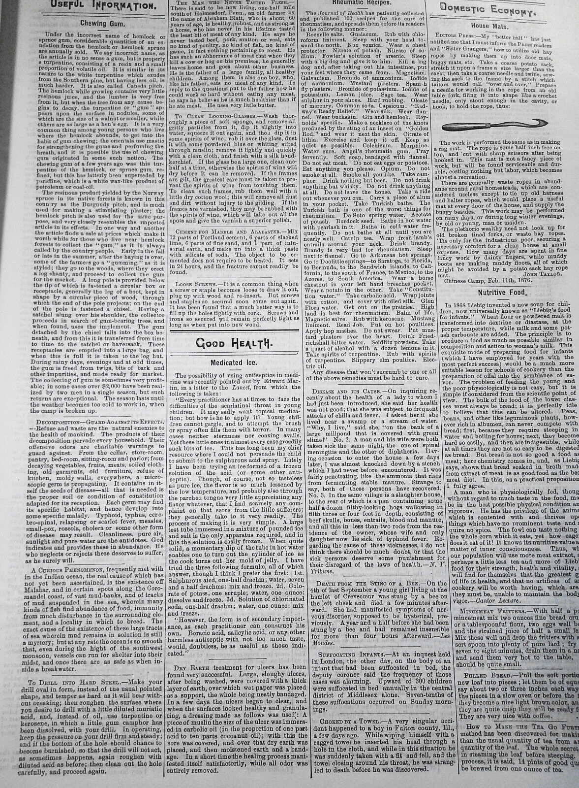 Mining and Scientific Press, March 11, 1876. Ballooning; Photo-lithography, etc