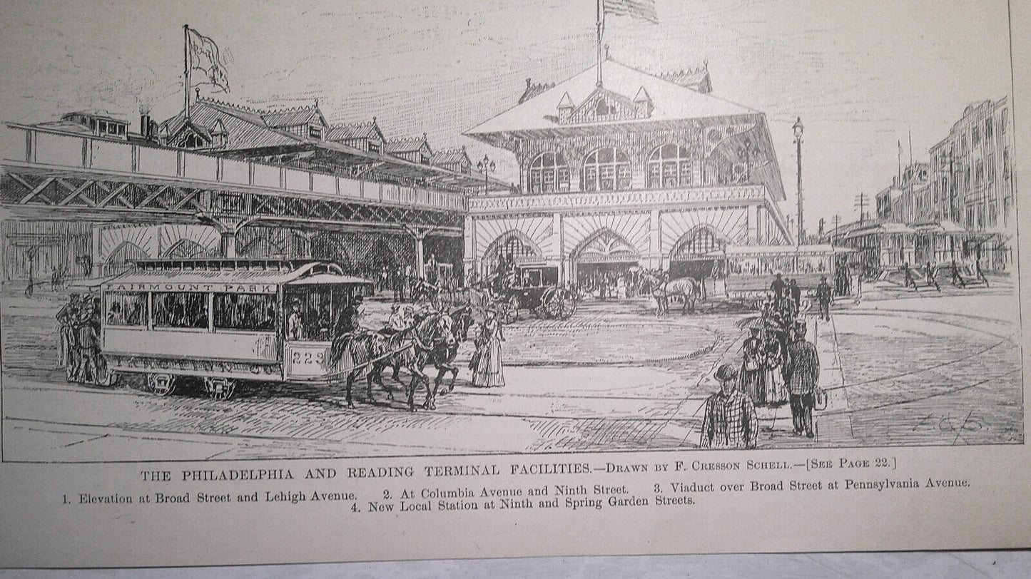 The Philadelphia & Reading Terminal Facilities. Harper's Weekly January 10, 1891