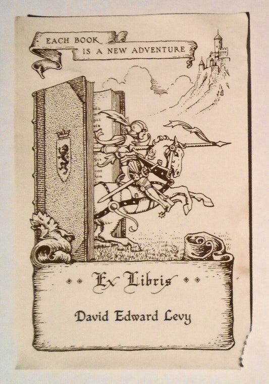 David Edward Levy Ex Libris bookplate