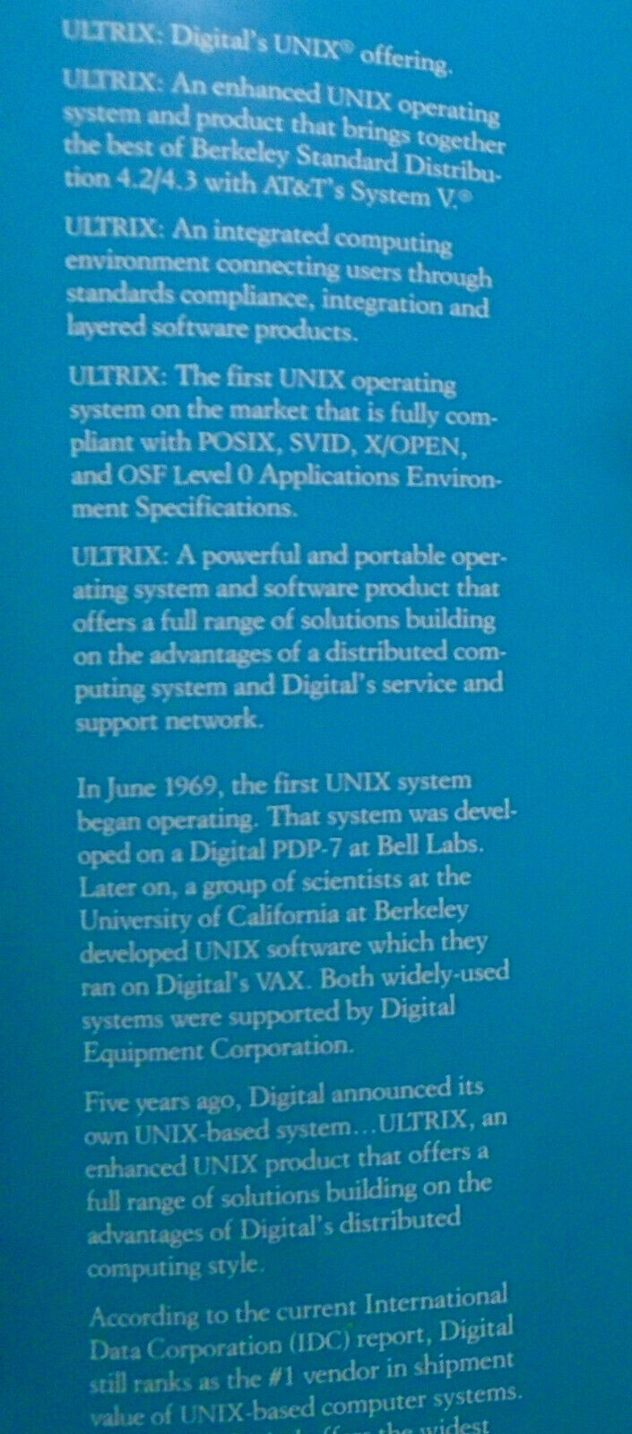 The Ultrix Operating System - Digital Equipment Corporation [1988]
