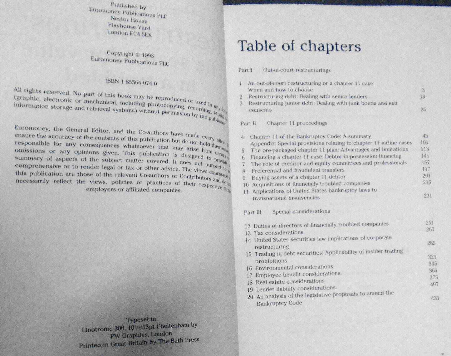 Restructurings : the search for value in a troubled enterprise 1993 Weil Gotshal