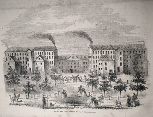 View Of The Boott Cotton Mills At Lowell, Mass. - Gleason's Pictorial, 1852