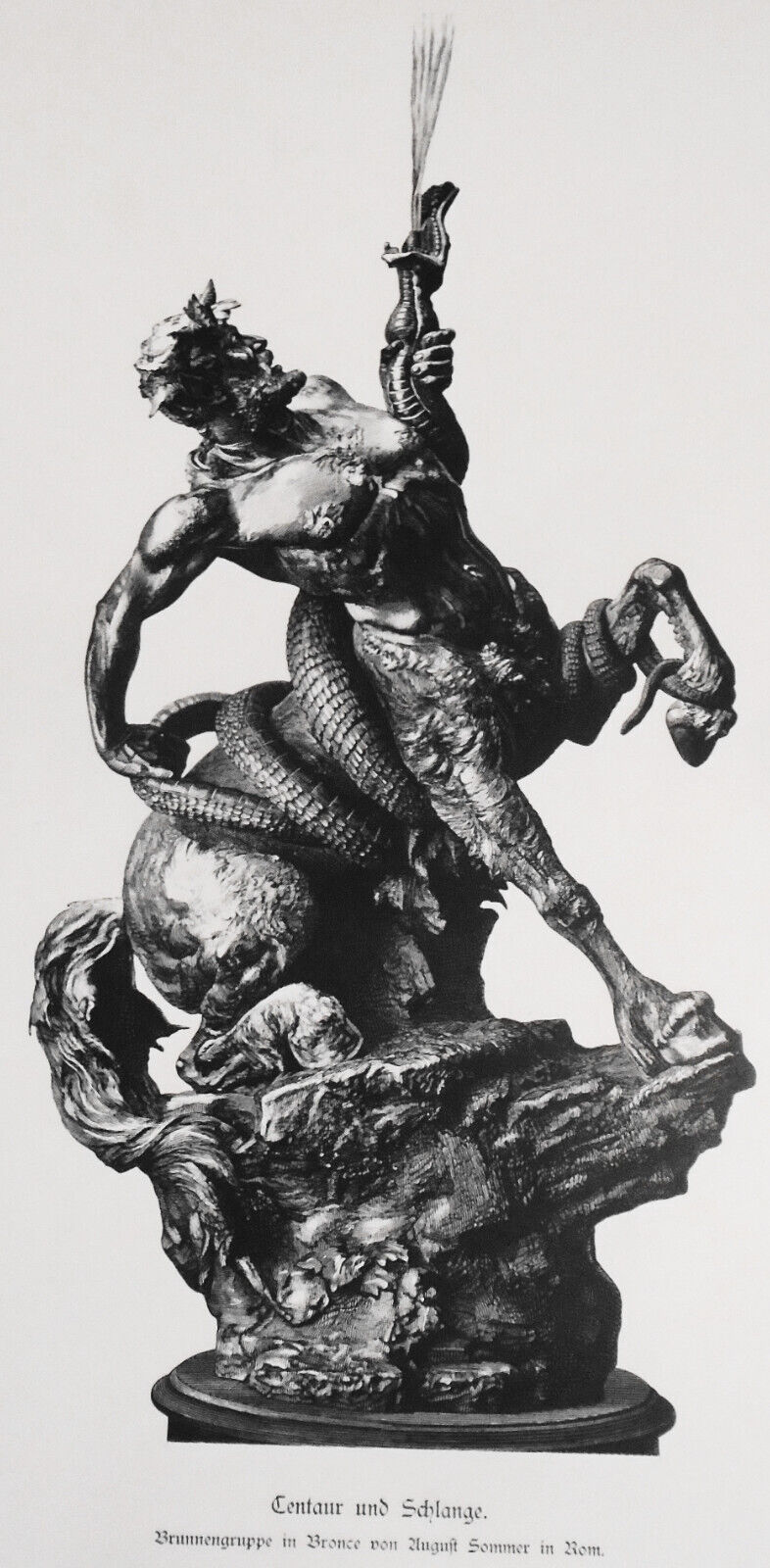 Centaur und Schlange, von August Sommer -- 1882