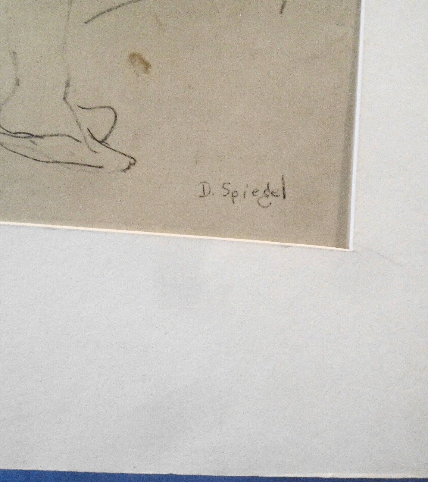 Doris Spiegel (1907-1982) -  signed drawing [untitled, woman drying hair]